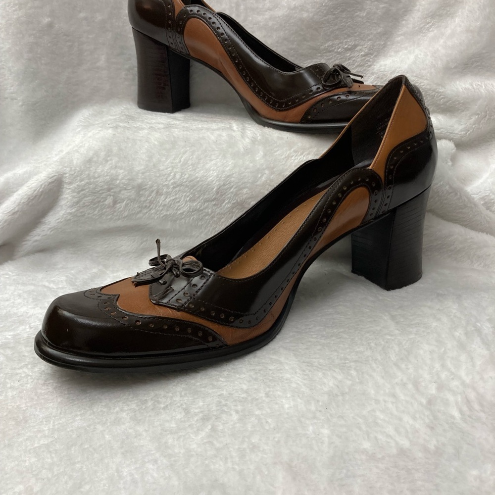 Nine West Brown and tan Heels